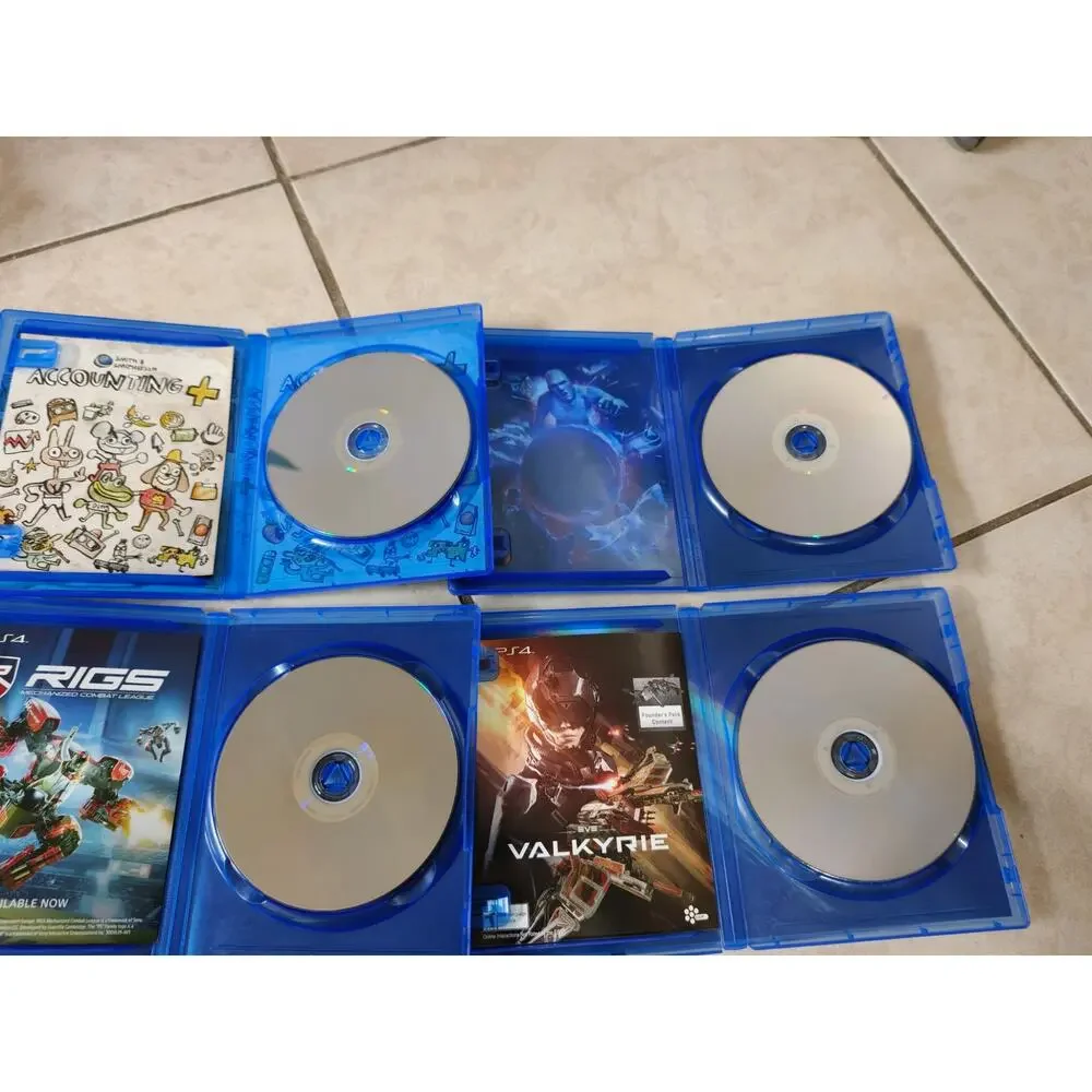 PS4 PSVR 4 Game Lot Accounting VR Worlds EVE Valkyrie